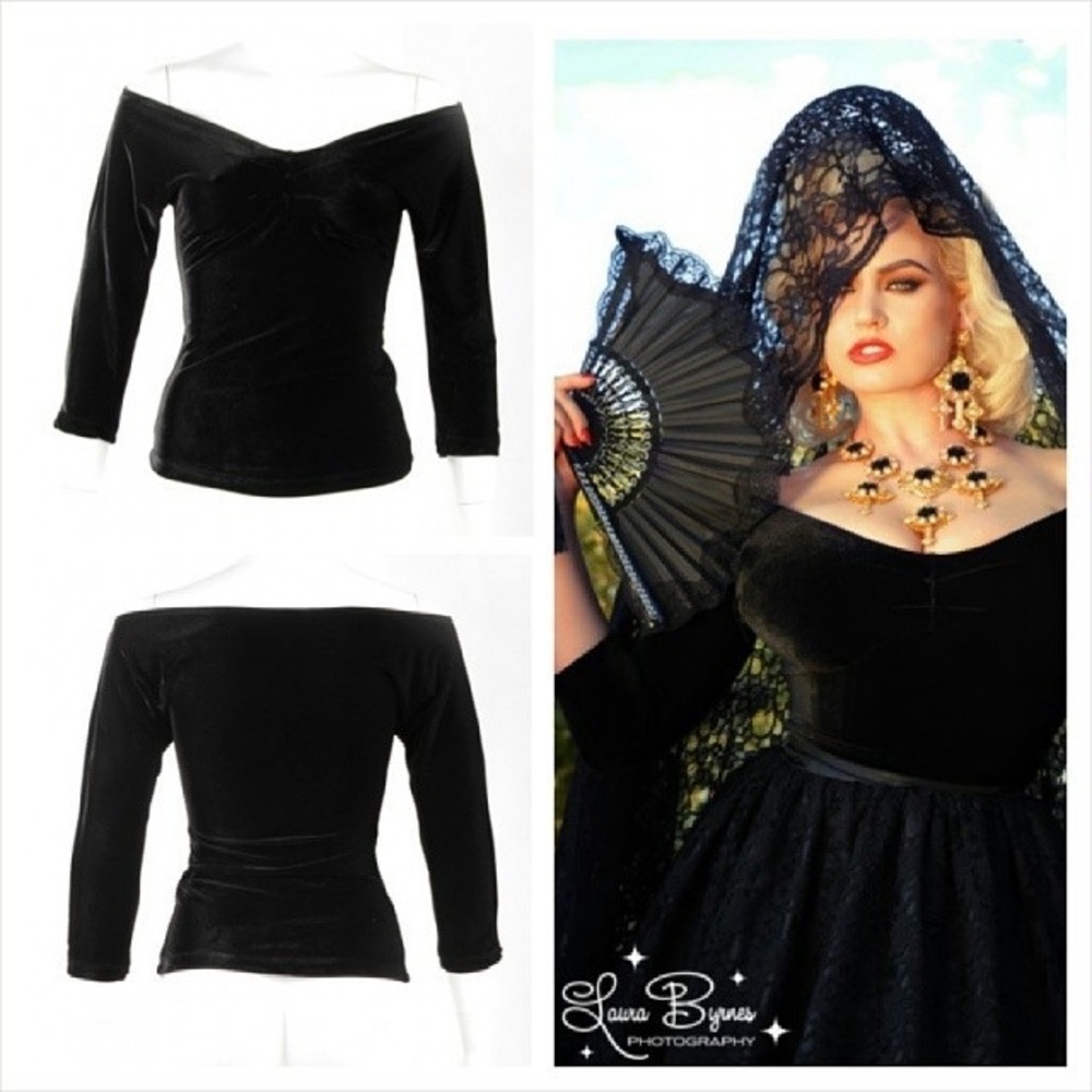 Pinup Couture Lolita Velvet Top